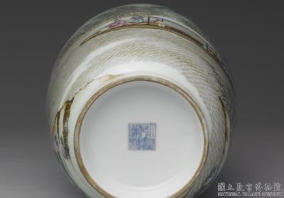 图片[3]-Vase with “Brewing Tea on a Boat” motif in yangcai painted enamels, Qianlong reign (1736-1795), Qing dynasty-China Archive